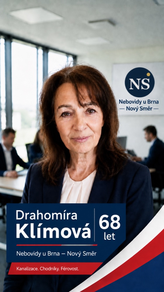 Drahomíra Klímová – kandidát do zastupitelstva obce Nebovidy u Brna