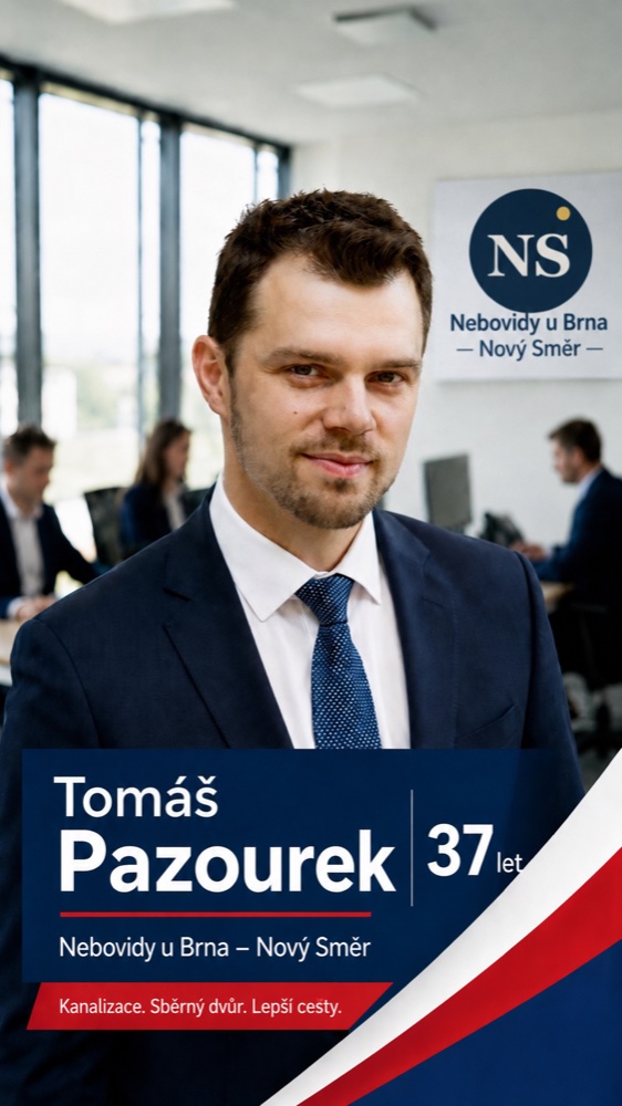 Tomáš Pazourek – kandidát do zastupitelstva obce Nebovidy u Brna